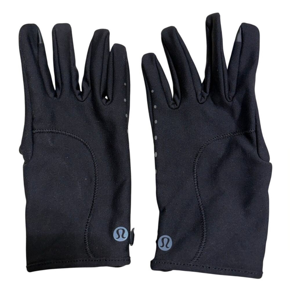 Lululemon Fast and Free Fleece Running Gloves Women's M/L Black Screen-Touch